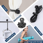 100 Pcs 9 Inch Ball Bungee Cords Tarp Tie Downs Bungee Cords with Balls Heavy Duty Outdoor Tarp Straps for Canopy Shelter Camping Cargo Tent Poles UV Resistant (Black White)