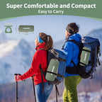 Camping Double Sleeping Pad, Self Inflating Sleeping Mat with Pillow Built-in Foot Pump, 2 Person Portable Camping Air Mattress for Backpacking, Hiking, Traveling, Tent(Green)