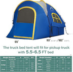 Pickup Truck Tent, Waterproof PU2000mm Double Layer for FT Truck Bed, Portable Bed Tent for Camping