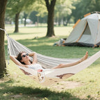 Small Leopard Snowman Camping Hammocks with Hanging Rope Indoor Hammock for Outside Beach Patio Garden