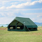 Inflatable Camping Tent with Hand Pump Waterproof Outdoor Blow up Tent 2-8 Person Oxford 4 Season Glamping Air Tent Cabin House with Mesh Windows & Door