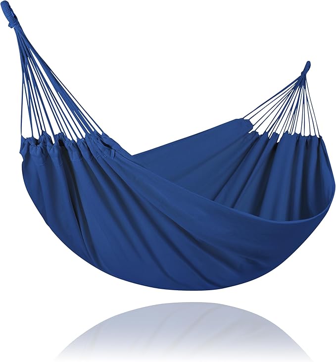SUNCREAT Hammocks Outdoor Camping Double Hammock, 2 Person Outdoor Backyard Hammock, Navy
