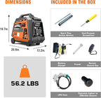 GENMAX Dual Fuel Generator,4600W ultra-quiet 159cc engine,Electric & Remote Start with CO Alert and LED light digital display,Ideal for Camping outdoor & Home backup power.EPA &CARB Compliant