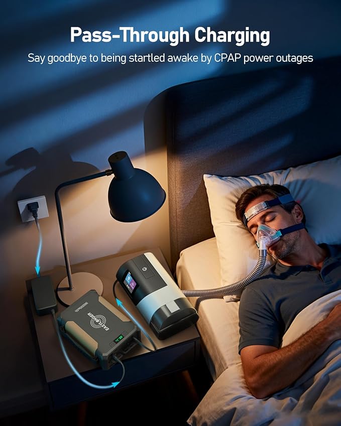 EASYLONGER CPAP Battery Backup ES960 PRO, 297.6Wh CPAP Battery Backup Power Supply for AirSense 11, AirCurve 11, AirMini, DreamStation 2, Luna TravelPAP. CPAP Power for Camping, Emergency, Outdoor