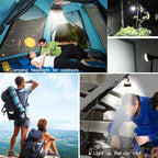 2 Pack LED Camping Lantern ,Portable Tent Light with Retractable Hook and 5 Light Modes,Best for Adults and Kids