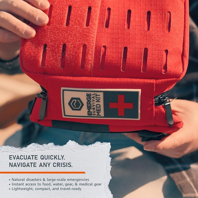 Evacuation Bag Kit – All‑in‑One Emergency Go‑Bag with Food, Water, First Aid, Tools & Survival Gear, Rugged Waterproof Backpack for Disaster Preparedness, Bug Out, Shelter‑in‑Place