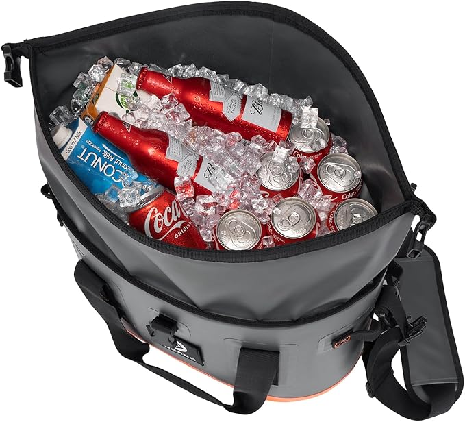 40 Can Soft Cooler Bag - Insulated Leak-Proof Large Cooler Bag with Roll-Top Waterproof Seal | Portable Ice Chest for Camping, Beach, Travel, Picnics | 24HR Cold Retention