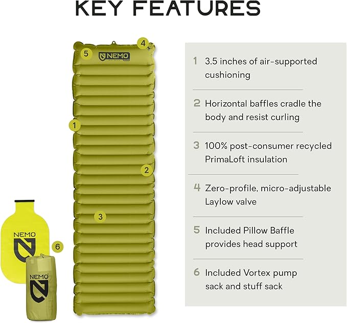 Nemo Equipment Astro Sleeping Pad - Regular - Birch Bud