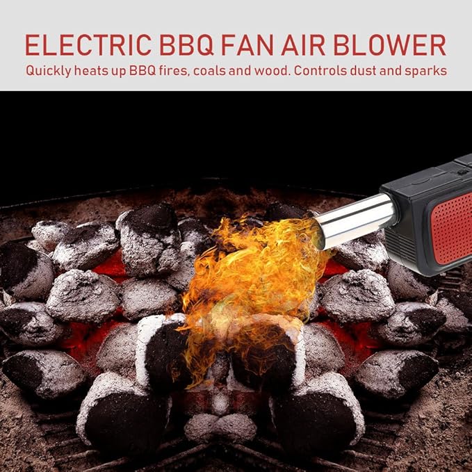 Electric Fire Blower Fan – Portable Handheld BBQ Grill & Fireplace Air Blower for Outdoor Camping, Picnic, and Barbecue Cooking
