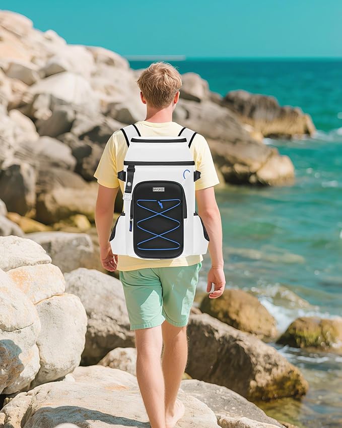 Cooler Backpack Insulated Leak Proof 30 Cans for Men Women,Waterproof Soft Cooler Bag，Lightweight Ice Chest Lunch Backpack for Beach Camping Picnic Travel Worksite Fishing