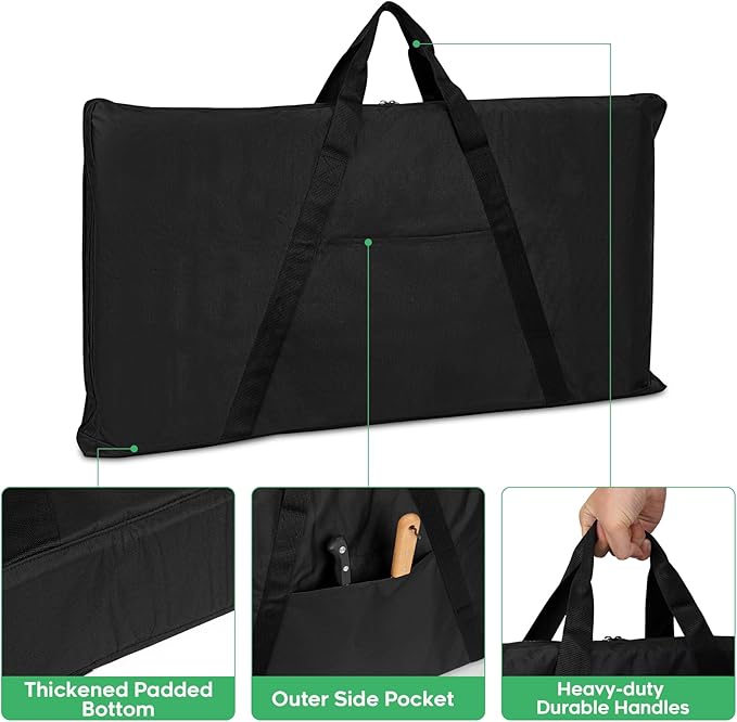 Griddle Storage Bag fit for Weber 6789 Full Size and Weber Genesis 400 Series Griddle Insert, Durable Handles and Thickened Bottom, Black