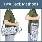 Golf Cooler Bag Plus Ice Pack Soft Sided Insulated Cooler Bag- Holds 6 Pack of Cans or 2 Wine Bottles - Grey Camo Golf Beer Sleeve Black Fits Discreetly in Golf Bags