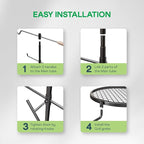 IDZO Swivel Campfire Grill – Heavy Duty Fire Pit Grill Grate, 360° Adjustable Steel Cooking Rack for Open Fire, Portable Outdoor BBQ Campfire Grate for Camping, Hiking, Backyard & Survival Cooking