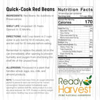 Ready Harvest Emergency Food - Red Beans | Pre-cooked Beans, Just add hot Water | #10 Can | 25-Year Shelf Life | 3 lbs | Cans Filled to the Top