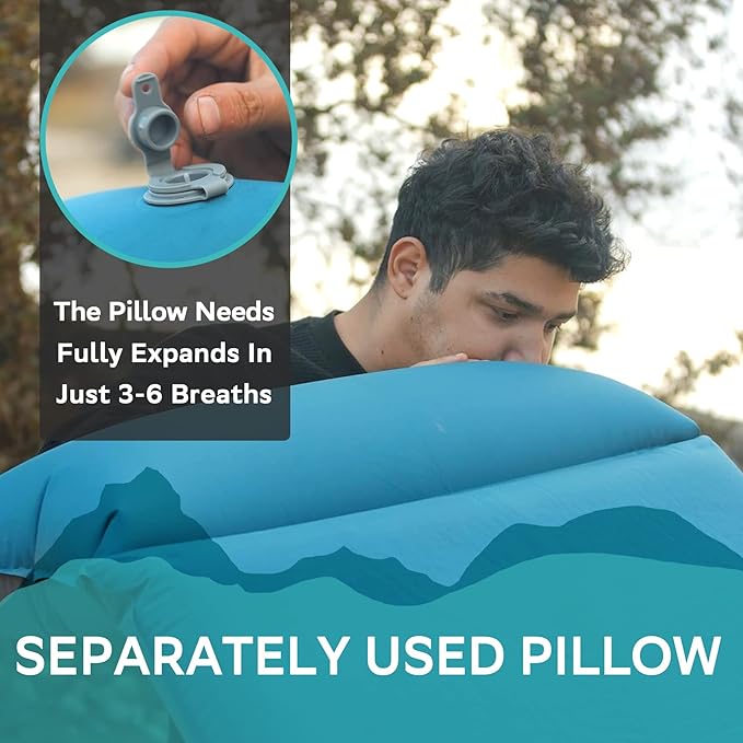 Clostnature Self Inflating Sleeping Pad for Camping - 1.5/2/3 inch Camping Pad, Lightweight Inflatable Camping Mattress Pad, Insulated Foam Sleeping Mat for Backpacking, Tent, Hammock