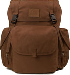 ASR Outdoor 30L Heavy Duty Gold Prospecting Backpack, Canvas Camping Rucksack (Brown)