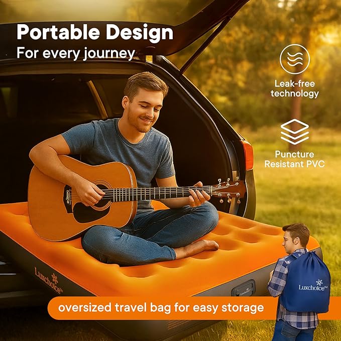 Air Mattress Twin with Built-in Rechargeable Pump 9'' Camping Inflatable Mattress Portable Blow up Mattress Air Bed Guest Bed for Home Outdoors Hiking Travel