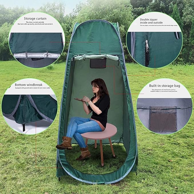 Camping Tent,Shower Tent, Outdoor Shower Privacy Tent Shower Tent Dressing Tent, Waterproof Portable Up Toilet Tents for 95 x 95 x 188CM Outdoor Shower Camping
