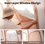 Inflatable Tents for Camping, Blow Up Tent with Hand Pump, Easy Setup Inflatable Hot Tent with Stove Jack, Waterproof Oxford Air Glamping Tents for Camping Adult 4 Person Upgrade Version