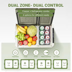 BODEGACOOLER 12V Portable Refrigerator, 42Quart (40L) Dual Zone Car Refrigerator, RV Car Fridge APP Control, -4℉-68℉Portable Freezer 12/24V DC 100-240V AC for Outdoor Camping Travel Vehicles Home Use