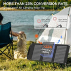 MARBERO Portable Solar Panel 30W Solar Panel Charger 23% High Efficiency Foldable Solar Panels QC3.0 USB & DC Port Compatible with Cell Phone Ipad Laptop IP65 Waterproof for Camping Outdoor Cloudy