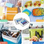 TOURIT Reusable Ice Pack for Coolers Long Lasting Cooler Ice Packs for Cooler Bag Lunch Bags/Boxes, Cooler Backpacks, Freezer Packs for Coolers