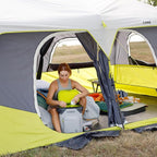 CORE Instant Cabin Tents | 6 Person / 9 Person / 10 Person / 12 Person Family Cabin Multi Room Pop Up Tents Car Camping | Included Storage Pockets for Camping Accessories
