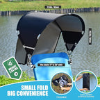 Universal Chair Umbrella Canopy, UPF 50+ Chair Sun Shade Attachment with Adjustable Clamp Fits Most Brands’ Beach, Camping, Lawn, Wheelchair, Tanning, Zero Gravity, Lounge, Fishing Chairs, 2 Pack