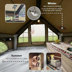 Inflatable Camping Tents 8-10 Person,129 Square Feets Large Inflatable Camping Tent with Stove Jack,Blow up Tent with Mesh Windows & Pump