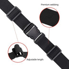 Premium Utility Straps with Quick Release Buckle Adjustable Heavy Duty Long Nylon Tie Down Straps Lashing Straps for Backpack Tactical Camping Gear Sleeping Bag Mattress(Black 2Pcs/13ft)