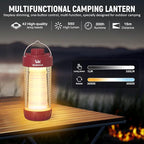 Wurkkos CL01 Camping Lantern Rechargeable, 550LM Camping Light with Magnet Base, RGB Light, Stepless Dimming, Up to 300H Runtime, Led Lantern for Power Outages, Hurricane, Camping, Red, Best Gift