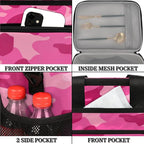 Leakproof Reusable Insulated Cooler Lunch Bag Pink Camouflage Camo Picnic Lunch Box for Women Men Cooler Tote Office Work Camping Beach 24 Can 15L