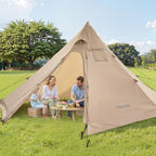 VEVOR Hot Tent, Camping Tipi Hot Tents with Stove Jack, Portable Winter Camping Tents with Snow Skirt, Easy Setup, Waterproof 4 Season Shelter Tents for Fishing Backpacking