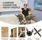 KingCamp Heavy Duty Oversized Comfy Folding Outdoor Portable Lawn Adults Bag Chair with Cooler for Outside Camp, Sports, Picnic, Stadium…