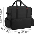 samdew 17 Inch Tabletop Griddle Carry Bag, Outdoor Grill Cover Compatible with Blackstone 17 Inch Tabletop Griddle with Hood, Portable Camping Grill Storage Case with Multi-Pockets, Bag Only