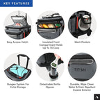 Titan Deep Freeze 60 (50+10) Can Wheeled Cooler - Collapsible Rolling Cooler with Wheels and All-Terrain Cart