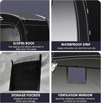 Bike Storage Tent, 90*33.5*75 In,Outdoor Portable Storage Tent,Made of 210D Oxford Cloth PU4000mm Waterproof Fabric, Storage Shed for 2-4 bike,Motorcycles,Garden Tools,Lawn Mower,Various Tools