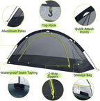1 Person Backpacking Tent for Camping – Waterproof Windproof Camping Tents, Lightweight Single Pole Tent for Motorcycle, Hiking, Bicycle, Outdoor
