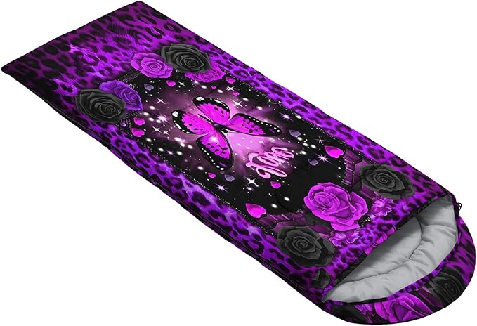 QOOMO Camping Sleeping Bags,3 Season Warm & Cool Weather,Lightweight,Waterproof Sleeping Bags for Adults & Kids,Traveling,and Outdoors,Camping Gear Equipment
