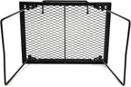 Elsjoy 17" Folding Campfire Grill Grate with Carrying Handle, Portable Camping Grill Over Fire Mesh Grate, Heavy Duty Steel Grate for Outdoor Cooking, Picnic, BBQ