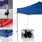 10'x10' Pop Up Canopy Tent Commercial Instant Shelter with Heavy Duty Roller Bag, 4 Canopy Sand Bags, 10x10 FT Red