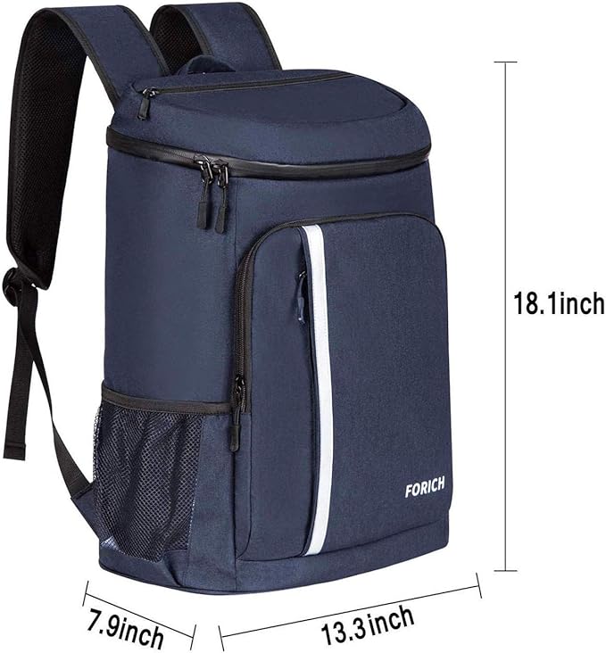 FORICH Backpack Cooler Leakproof Insulated Waterproof Backpack Cooler Bag, Lightweight Soft Beach Cooler Backpack for Men Women to Work Lunch Picnics Camping Hiking, 30 Cans