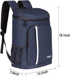 FORICH Backpack Cooler Leakproof Insulated Waterproof Backpack Cooler Bag, Lightweight Soft Beach Cooler Backpack for Men Women to Work Lunch Picnics Camping Hiking, 30 Cans