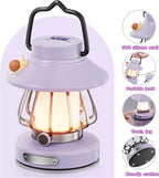HOMY Snail Camping Lantern for Kids Rechargeable Portable Night Light with 3 Colors & Dimmable, Outdoor Camping Gear, Indoor Bedroom Tent Nightlight Gift for Toddlers