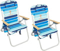 Tommy Bahama Hi-Boy 17" Seat Height 4-Position Lace-Up Suspension Folding Beach Backpack Chair