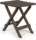 Camco Small Quick-Folding Adirondack Table, Plastic, Mocha