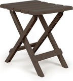 Camco Small Quick-Folding Adirondack Table, Plastic, Mocha