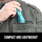 GORILLA GRIP Powerful LED Tactical Flashlight, 750 FT High Lumens 5 Adjustable Modes, Water Resistant, Ultra Bright Zoom Flashlights, Small Mini Flash Light, Camping, Night Dog Walking, Turquoise