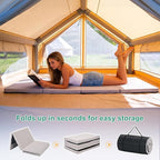 LILYPELLE Folding Camping Cot, Extra Wide Heavy Duty Sleeping Cots with Carry Bag, Double Layer Oxford Portable Travel Camp Cots for Home, Office Nap and Outdoor Beach