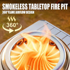 Tabletop Fire Pit - Smokeless 6 Inch Table Top Firepit for Outside Small Portable Fire Pits with Carry Bag Mini Pellet Stove for Camping Backyard Patio Garden Picnic
